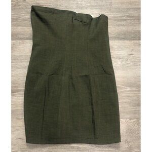 NWT FENITY Womens‎ Size XL Dark Green Midi Knee Skirt Lined NEW Office
